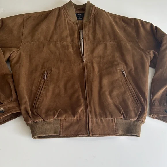 Vintage Geoffrey Beene Men's Brown Suede Jacket